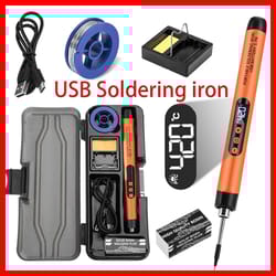 wireless usb soldering iron kit – type-c rechargeable 5-gear adjustable 500–788°f precision welding tool