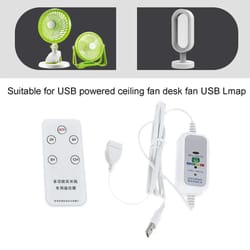 4.92 ft usb extension cable with remote timer switch for led lights & usb fan, 2–12hr auto off