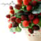 Artificial Strawberry Berry Plant 9 Heads Faux Fruit Decor For Home Wedding Christmas Decoration 3