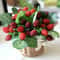 Artificial Strawberry Berry Plant 9 Heads Faux Fruit Decor For Home Wedding Christmas Decoration 1