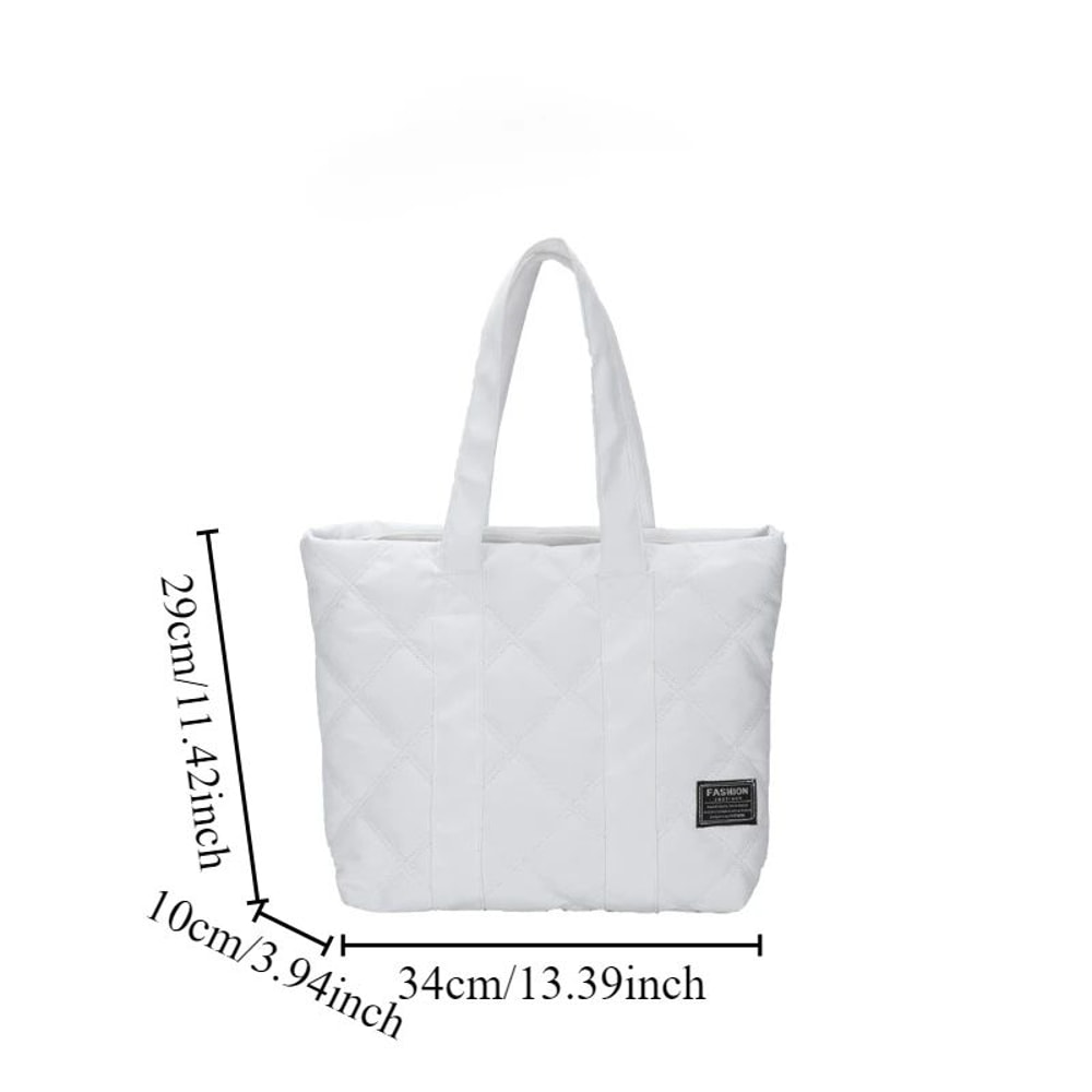 Womens Large Capacity Nylon Shoulder Bag Fashion Casual Tote Handbag With Zipper Pocket 5