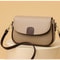 Womens PU Leather Flap Crossbody Bag Fashion Contrast Color Shoulder Messenger Handbag 4