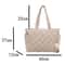 Womens Large Capacity Nylon Shoulder Bag Diamond Pattern Multi Pocket Tote Handbag With Zipper 5