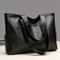 Vintage Large Capacity Tote Bag Retro PU Leather Shoulder Handbag For Women Daily Commute 1