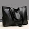 Vintage Large Capacity Tote Bag Retro PU Leather Shoulder Handbag For Women Daily Commute 1