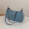RetroChic Y2K Denim Baguette Shoulder Bag Trendy Womens Crossbody Mini Jeans Purse 6