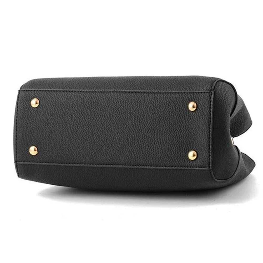 FloraCharm PU Leather Messenger Tote Bag Elegant Womens Crossbody Shoulder Handbag With Flower Pen 3