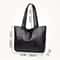 RetroVogue Large Capacity PU Leather Tote Bag Vintage Womens Commuter Shoulder Handbag With Zipper 5