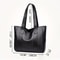 RetroVogue Large Capacity PU Leather Tote Bag Vintage Womens Commuter Shoulder Handbag With Zipper 5
