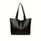RetroVogue Large Capacity PU Leather Tote Bag Vintage Womens Commuter Shoulder Handbag With Zipper 6