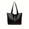 RetroVogue Large Capacity PU Leather Tote Bag Vintage Womens Commuter Shoulder Handbag With Zipper 6