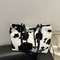 CozyMoo Plush Cow Print Large Capacity Tote Bag Womens Winter Shoulder Shopper Handbag With Zipper 6