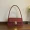 SleekBuckle Minimalist PU Leather Shoulder Bag Womens Structured Fashion Handbag For Daily Use 0