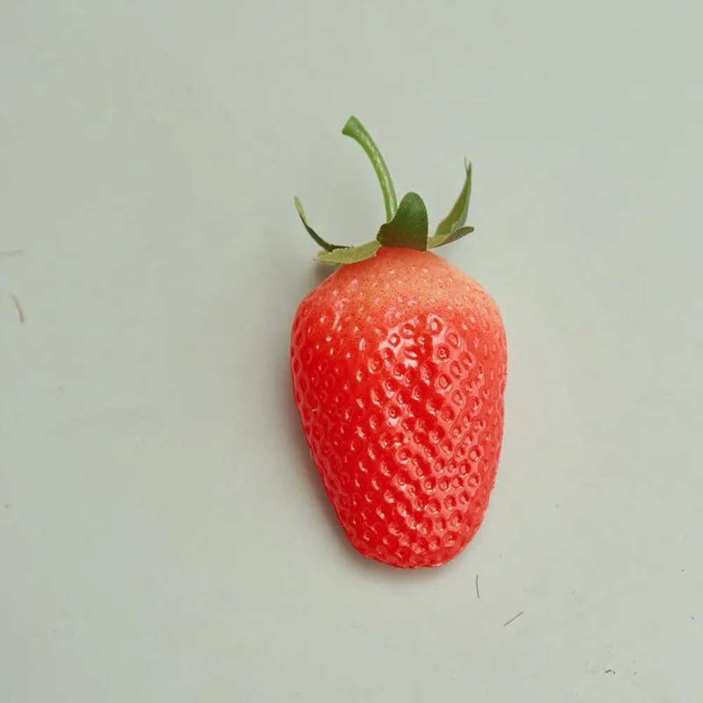 RealTouch Artificial Strawberries Set 10pcs Lifelike Fake Fruit Decor For Home Party Photography 4