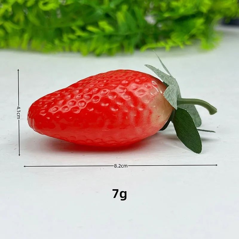 RealTouch Artificial Strawberries Set 10pcs Lifelike Fake Fruit Decor For Home Party Photography 7