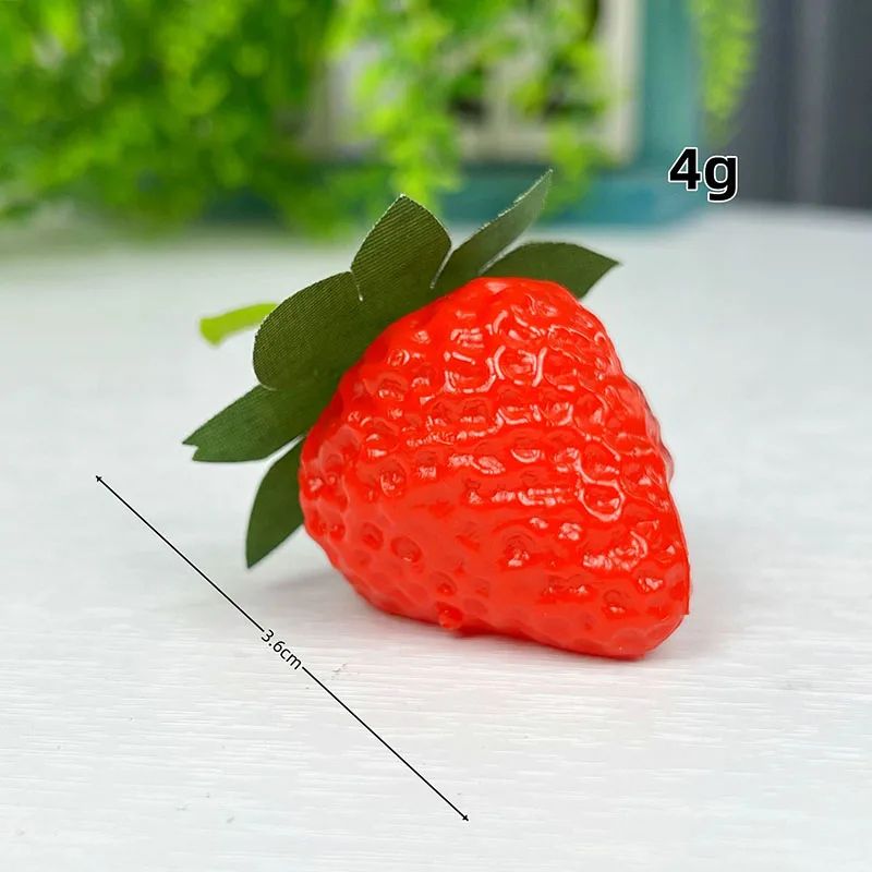RealTouch Artificial Strawberries Set 10pcs Lifelike Fake Fruit Decor For Home Party Photography 6