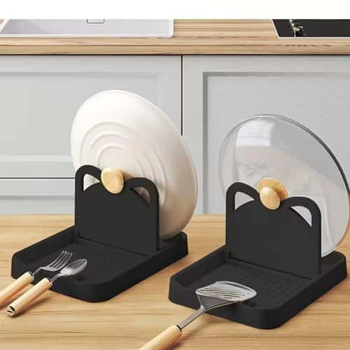 Silicone Spoon & Lid Rest | Heat-Resistant Multi-Purpose Kitchen Counter Organizer