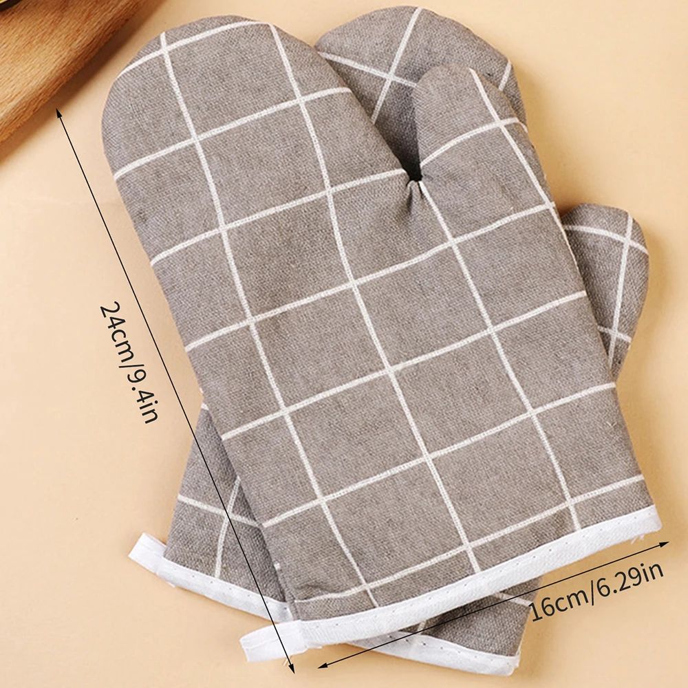 HeatResistant Kitchen Baking Gloves Insulated Oven Grill Gloves For Cooking BBQ Microwave Use 8