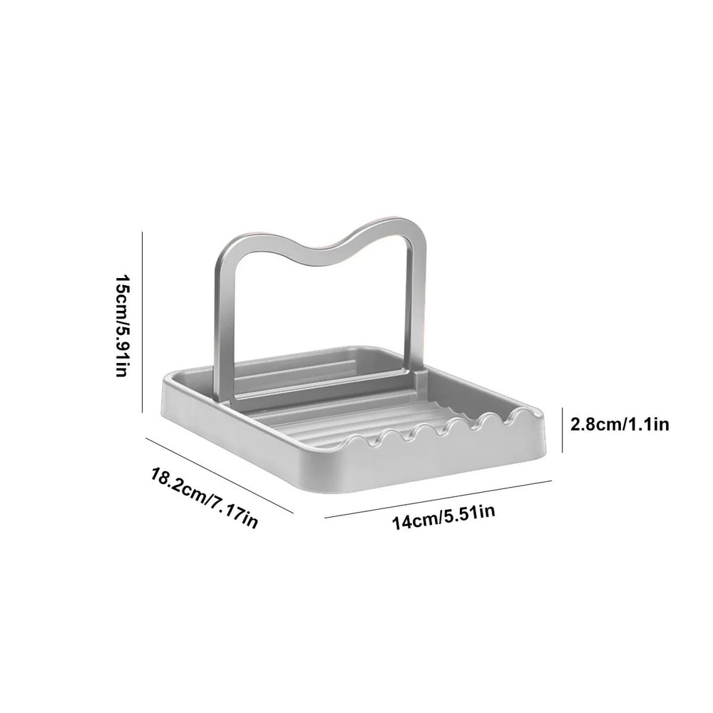 Multifunction Kitchen Pot Lid Storage Rack HeatResistant Utensil Spoon Holder With AntiSlip Base 3