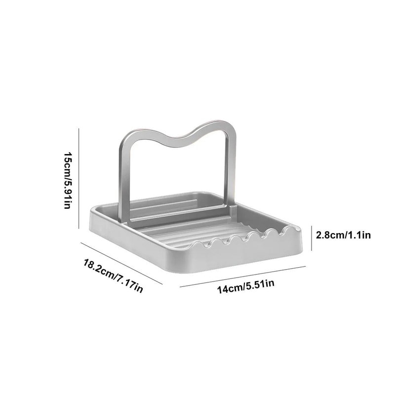 Multifunction Kitchen Pot Lid Storage Rack HeatResistant Utensil Spoon Holder With AntiSlip Base 3