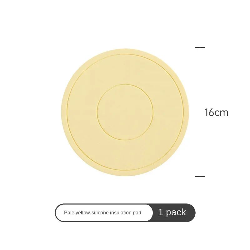 Round Silicone HeatResistant Coaster Mat Thickened Microwave Table Protection Placemat 7