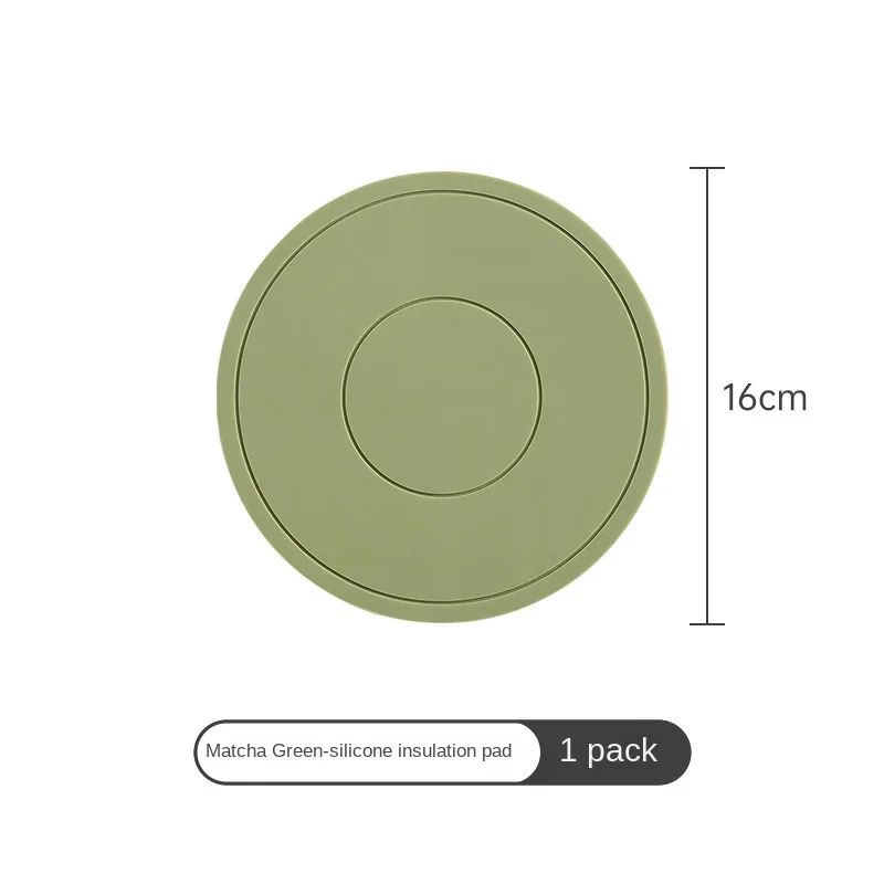 Round Silicone HeatResistant Coaster Mat Thickened Microwave Table Protection Placemat 9
