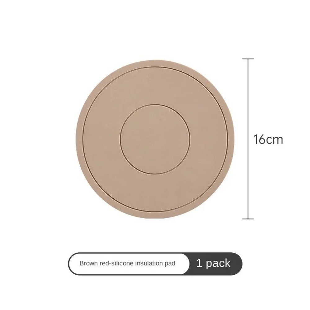 Round Silicone HeatResistant Coaster Mat Thickened Microwave Table Protection Placemat 11