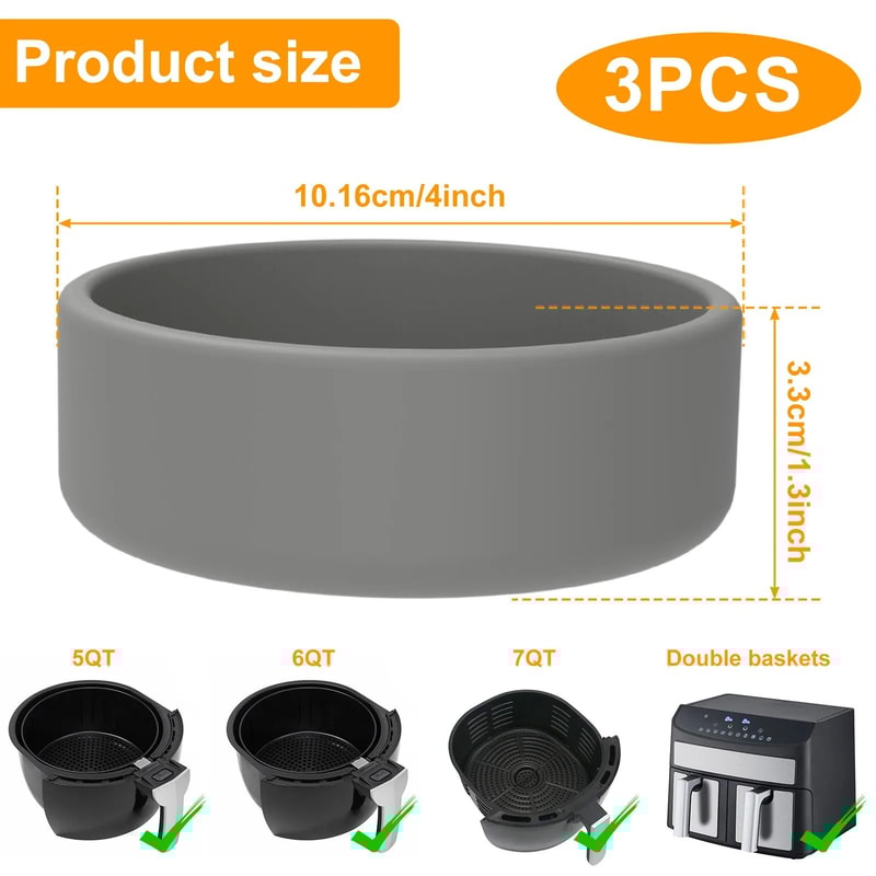 Silicone Air Fryer Egg Mold Cups NonStick HeatResistant Egg Poacher Baking Cups For Air Fryer Ove 5