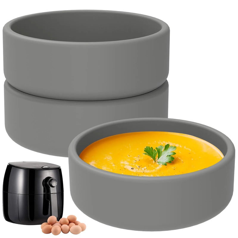 Silicone Air Fryer Egg Mold Cups NonStick HeatResistant Egg Poacher Baking Cups For Air Fryer Ove 7