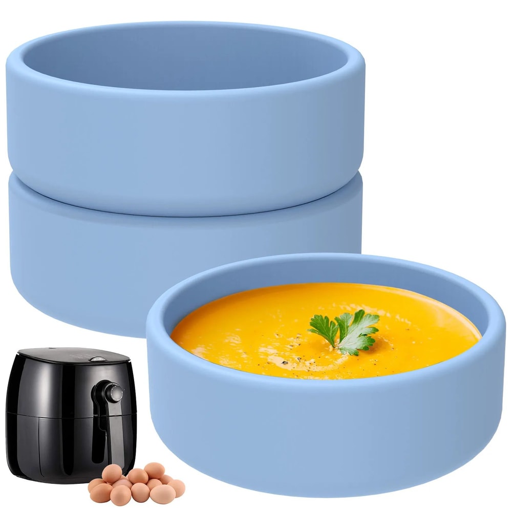 Silicone Air Fryer Egg Mold Cups NonStick HeatResistant Egg Poacher Baking Cups For Air Fryer Ove 6