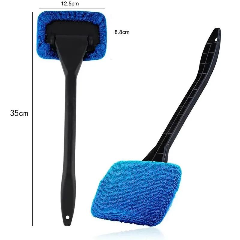 Car Windshield Cleaning Tool With Long Handle 180 Rotating Window Cleaner Brush For Interior Auto 5