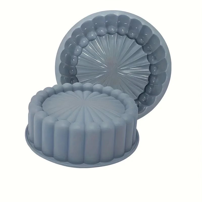 NonStick Silicone Sunflower Cake Mold Flexible 100Fold Circular Baking Pan For Cakes Desserts 6