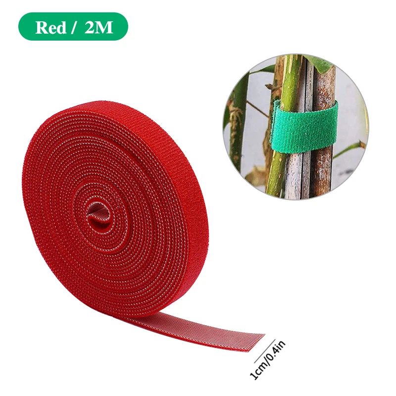 Green Garden Twine Plant Ties Reusable Nylon Hook Loop Plant Support Tape For Garden Cable Organ 8