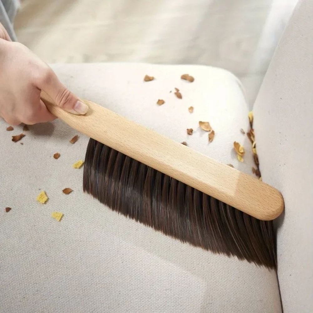 Natural Wood Coffee Cleaning Brush AntiStatic Barista Grinder Desktop Dusting Brush With Soft Bri 3