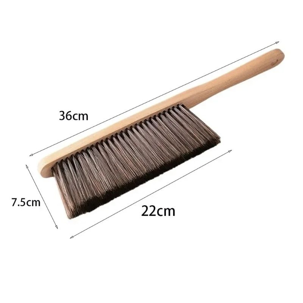 Natural Wood Coffee Cleaning Brush AntiStatic Barista Grinder Desktop Dusting Brush With Soft Bri 5