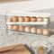 DoubleLayer Automatic Egg Roller Storage Rack Slide Type Refrigerator Egg Holder For Kitchen Count 2