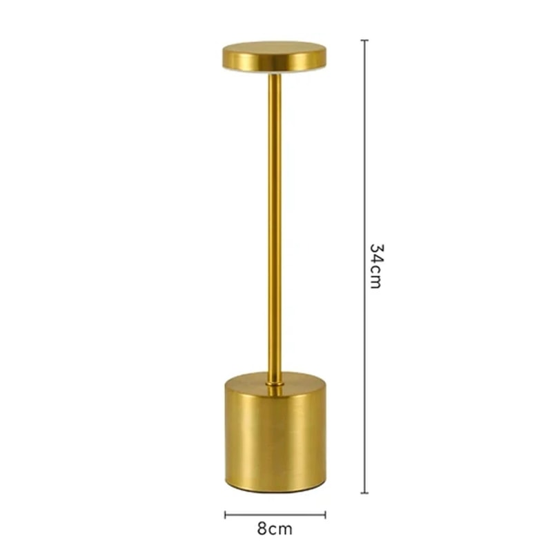 Cordless Touch LED Metal Table Lamp Rechargeable 3Color Dimmable Ambient Light For Bedside Outdoo 10