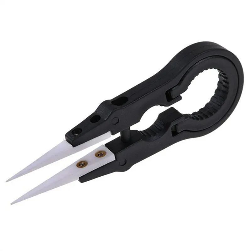 HeatResistant Ceramic Tweezers With Stainless Steel Handle Precision Pointed Tip DIY Repair Tool 4