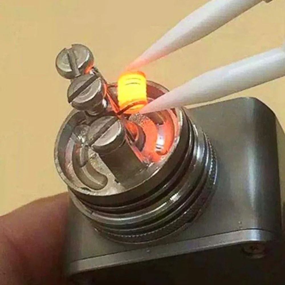 HeatResistant Ceramic Tweezers With Stainless Steel Handle Precision Pointed Tip DIY Repair Tool 2