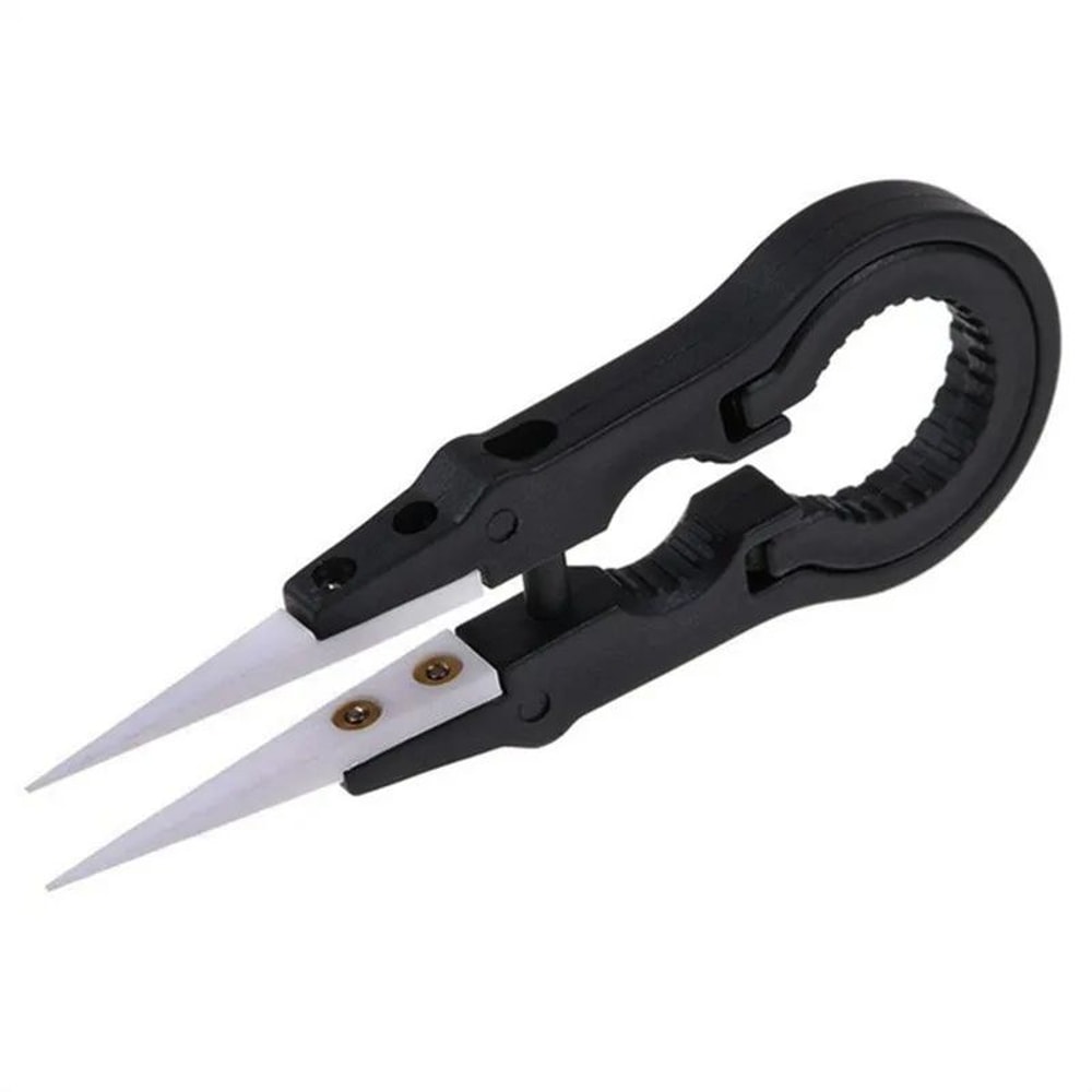 HeatResistant Ceramic Tweezers With Stainless Steel Handle Precision Pointed Tip DIY Repair Tool 6