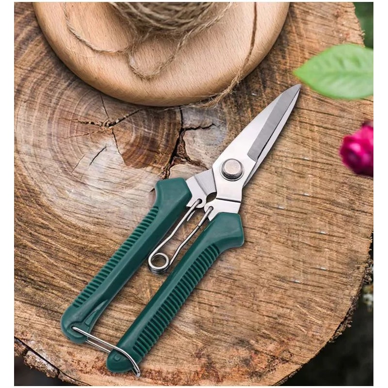 Stainless Steel Straight Head Pruning Shears Ergonomic NonSlip Garden Clippers For Bonsai Plants 3