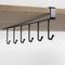 6Hook Under Cabinet Mug Holder Rack Multifunction Kitchen Cup Organizer Shelf 3