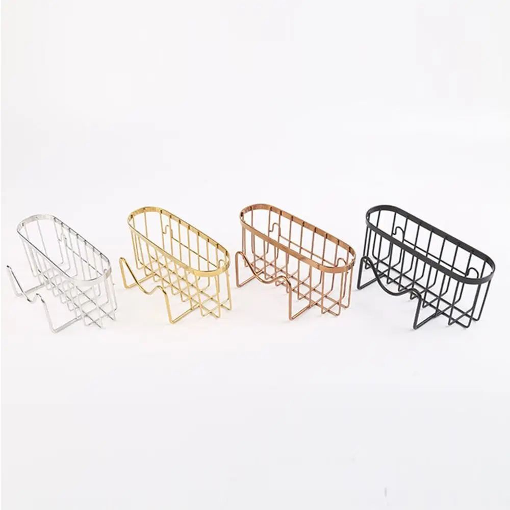 Stainless Steel Sink Sponge Holder Rack Suction Cup Adhesive Kitchen Organizer With Fast Drainage 4