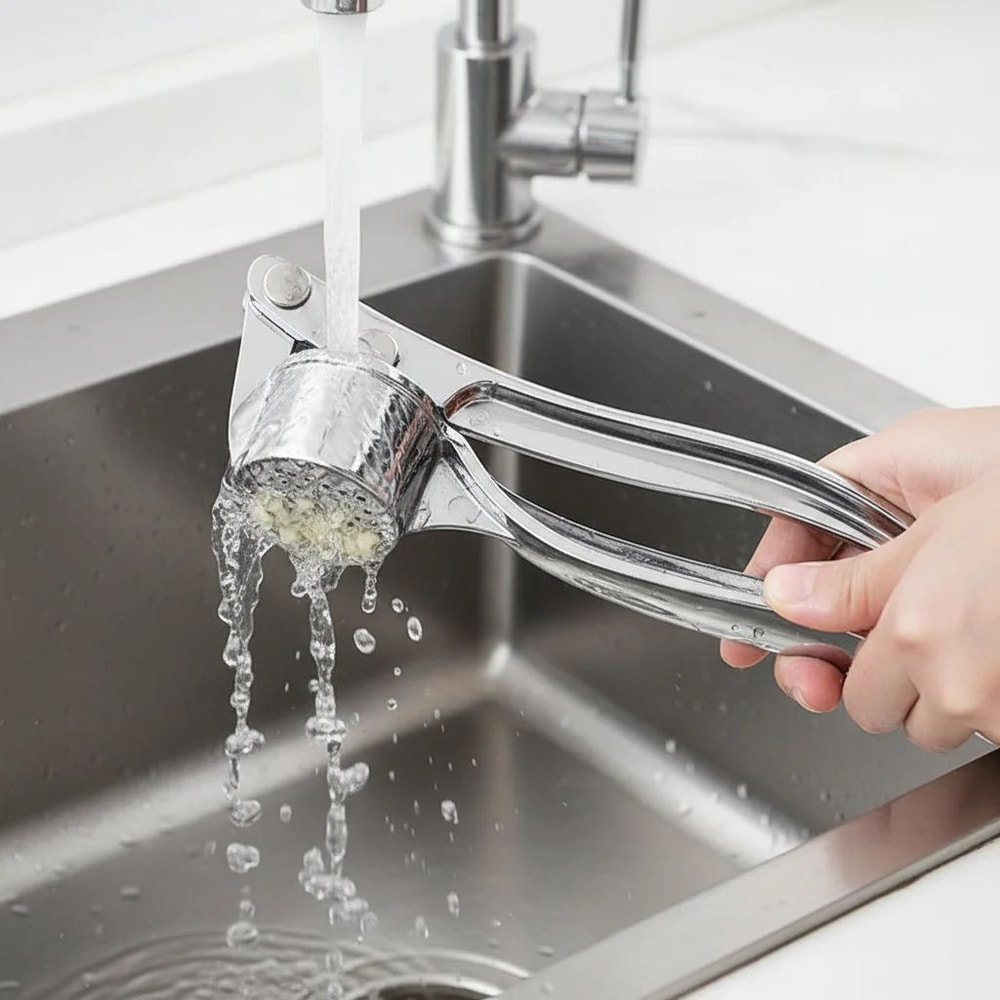 71in Stainless Steel Garlic Press Heavy Duty Ginger Crusher With Easy Squeeze Design 2