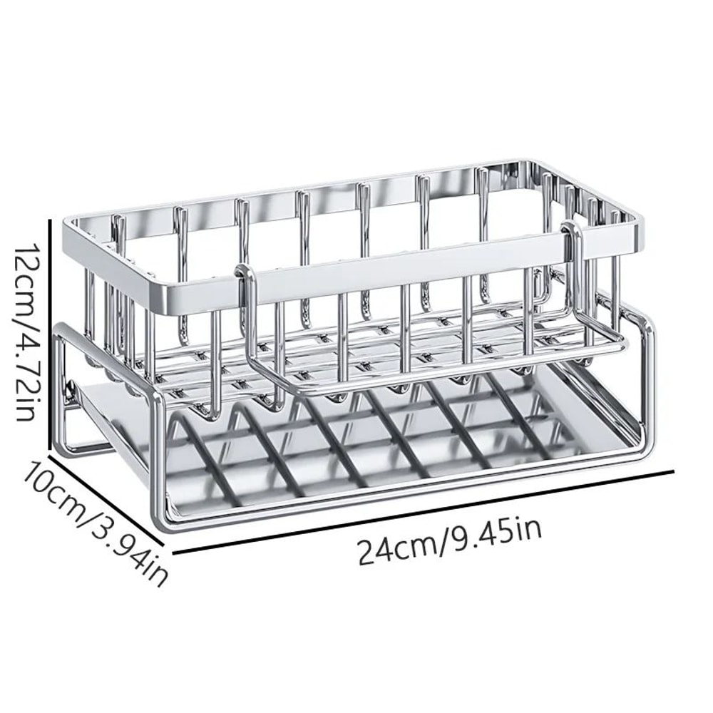 WallMounted Kitchen Spice Rack Organizer MultiLayer Adhesive Storage Shelf NoDrill Installation 5