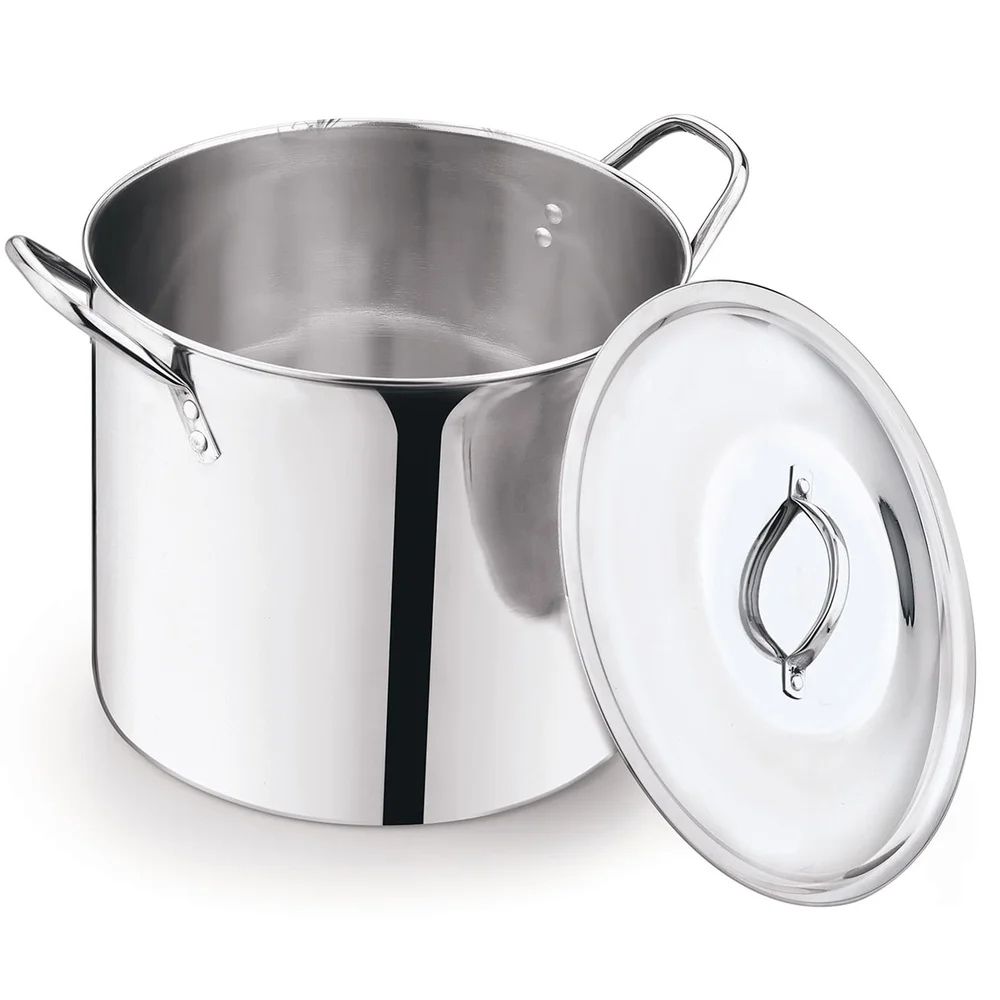 12Quart Stainless Steel Stock Pot With Lid Heavy Duty Cooking Pot With StayCool Handles 2