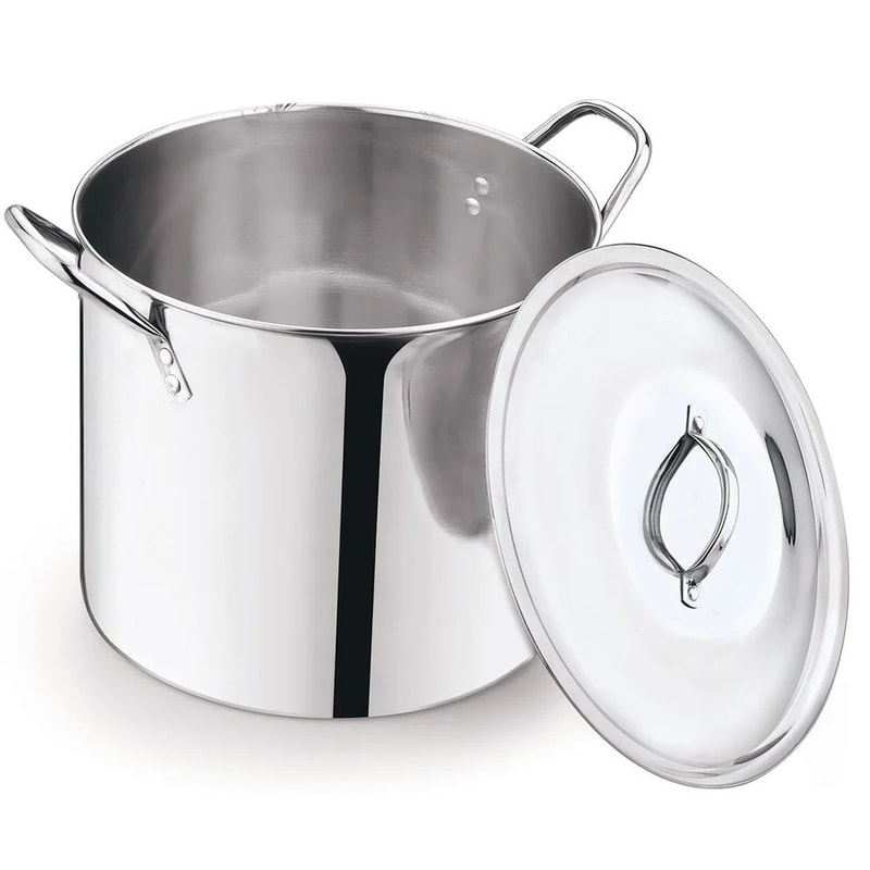 12Quart Stainless Steel Stock Pot With Lid Heavy Duty Cooking Pot With StayCool Handles 2