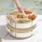Rotating 5Compartment Snack Storage Tray With Lid Handle MultiSection Food Organizer 0