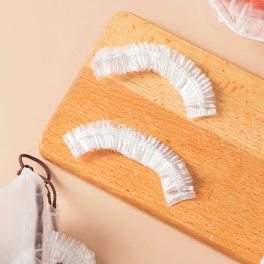 100pcs Disposable Elastic Food Cover Set Stretchable Cling Film Bowl Covers For Fresh Keeping 3