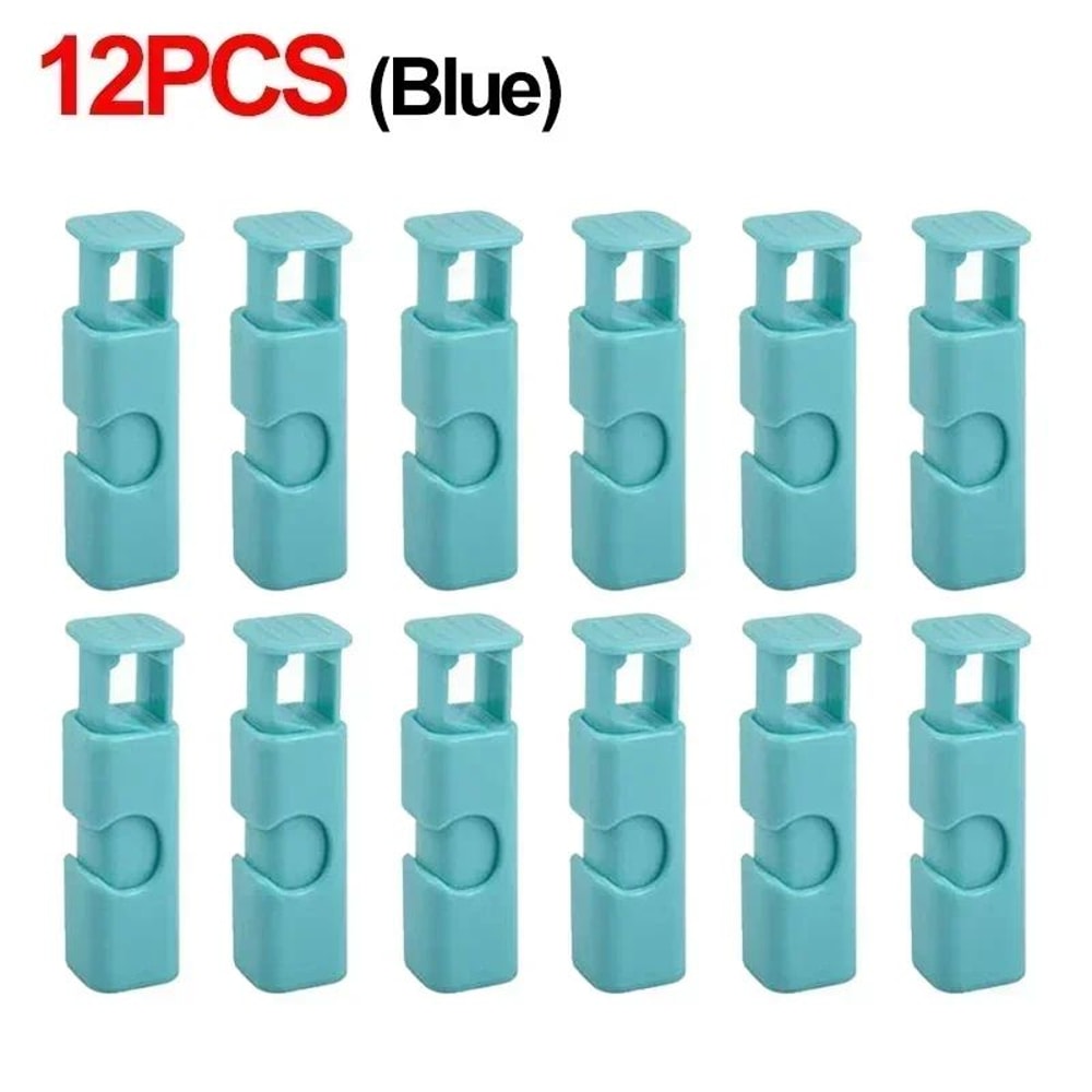12pcs Reusable Food Bag Sealing Clips Plastic Snack Bag Sealers For Fresh Storage 5